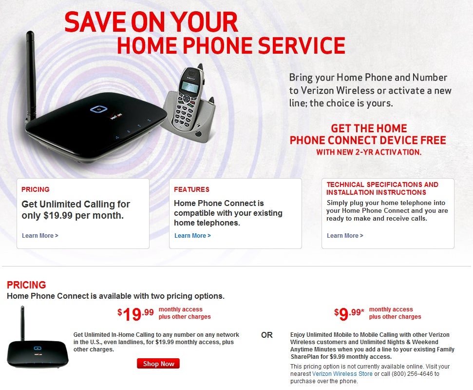 Verizon Wireless expands its Home Phone Connect service