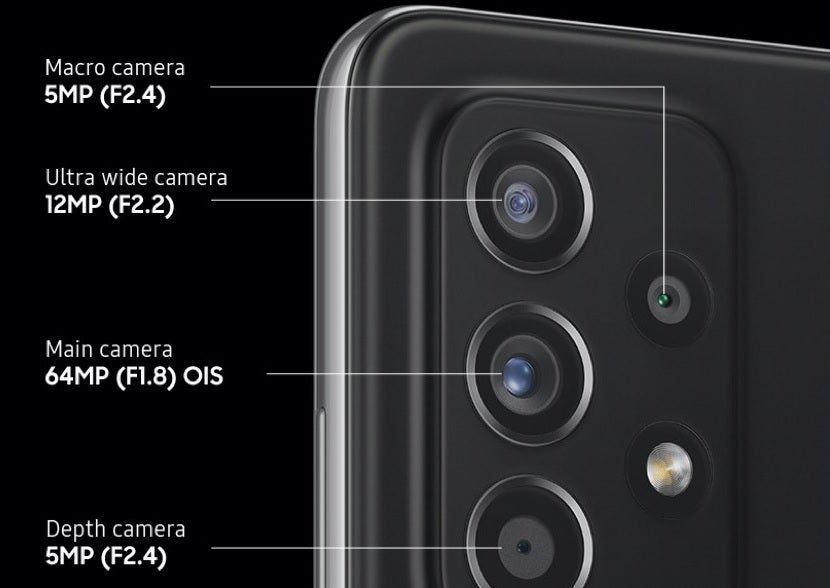 The camera array on the back of the Galaxy A52s 5G - Samsung's RAM Plus feature adds virtual memory to a 5G Galaxy handset