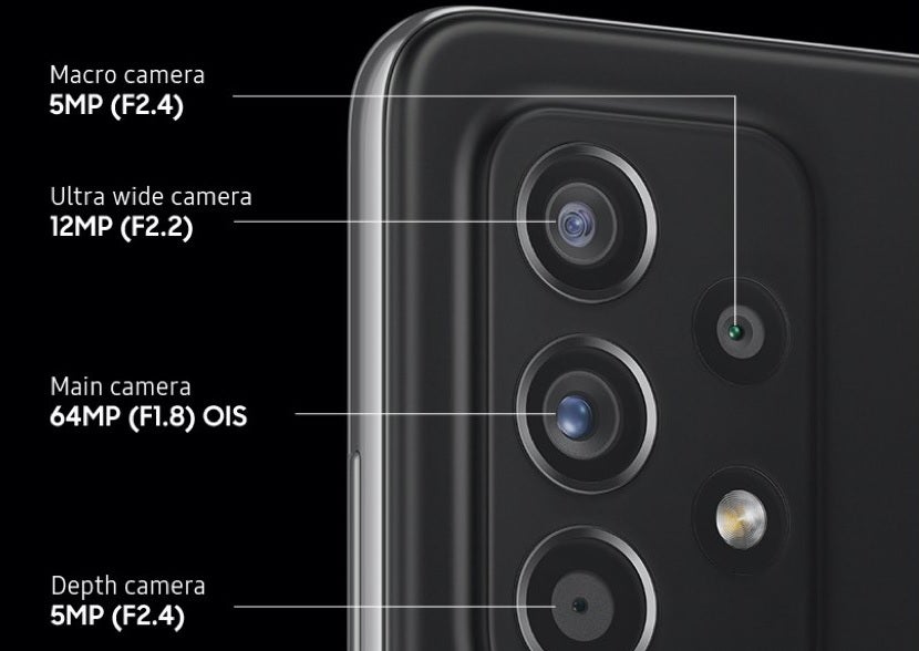 The camera array on the back of the Galaxy A52s 5G - Samsung&#039;s RAM Plus feature adds virtual memory to a 5G Galaxy handset