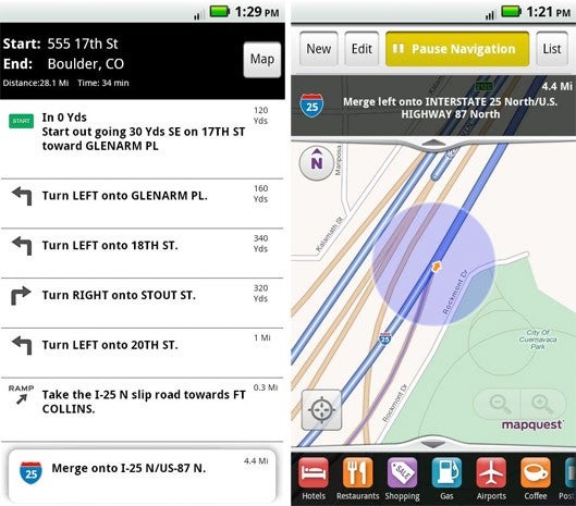 Android is now also seeing free turn-by-turn navigation with the MapQuest app