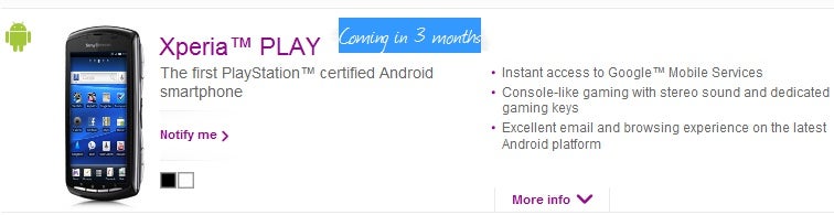 Sony Ericsson Xperia PLAY to grace Verizon in May?