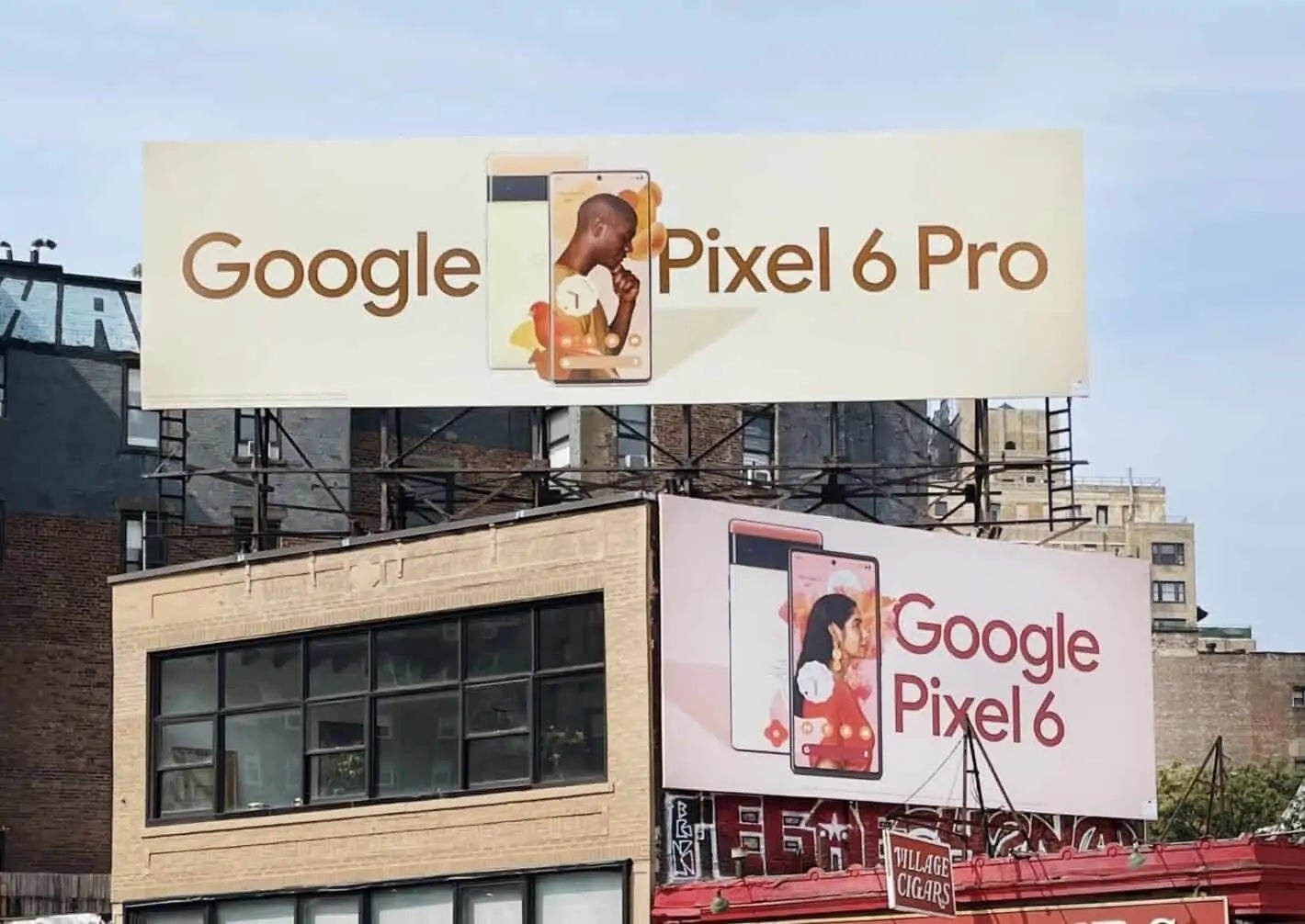 Google is putting up Pixel 6 billboards in major cities - Google promotes the Pixel 6 line with billboards and...potato chips?
