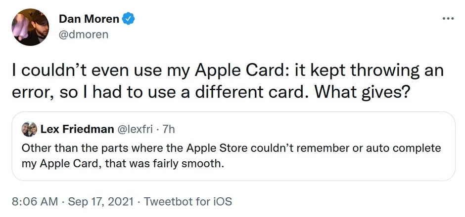 The Apple Card was at the center of this morning's iPhone pre-order fiasco - Apple has egg on its face as Apple Card snafu pushed back iPhone 13 delivery times
