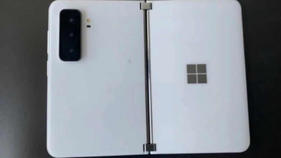 Photo allegedly shows the back of the Surface Duo 2 with a triple-camera setup - Surface Duo update comes with September security update; Android 11 still not in sight