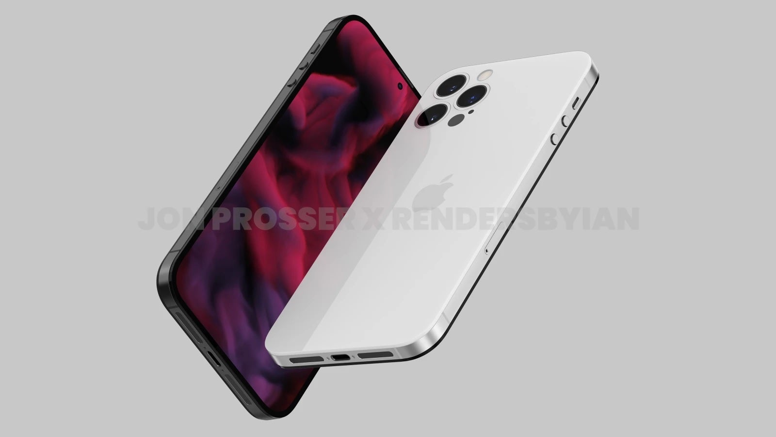 Render of the 2022 iPhone desi - no notch, flush mounted camera module - Gurman: flat-edge Apple Watch could surface eventually; sees new iPad Pro design, AirPods Pro in &#039;22