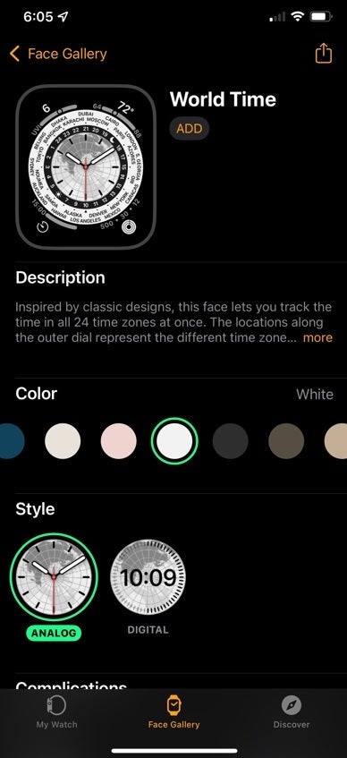 The new World Time face is available in analog or digital - New watch faces, Focus mode and more: watchOS 8 is now available