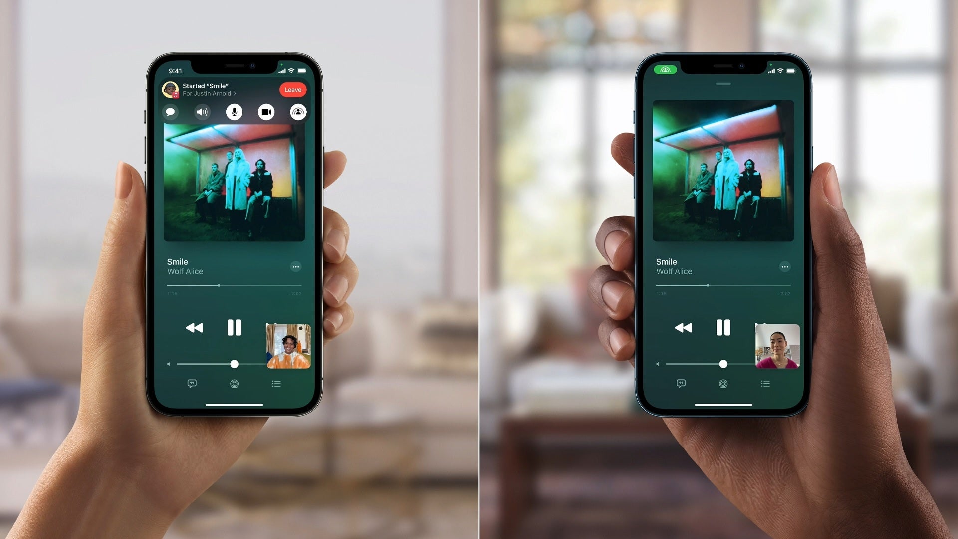Sharing a tune over FaceTim - One day after iOS 15 is released, Apple pushes out iOS 15.1 beta