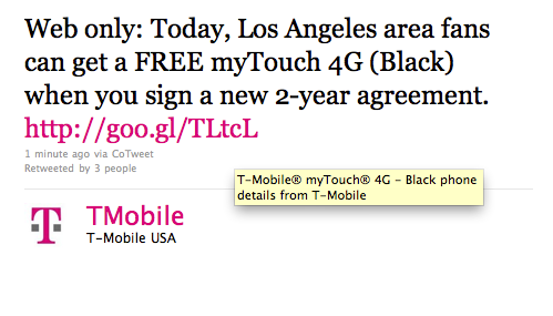 L.A. residents can get a free T-Mobile myTouch 4G with a signed 2 year contract - L.A. residents get offer from T-Mobile for free myTouch 4G for today only