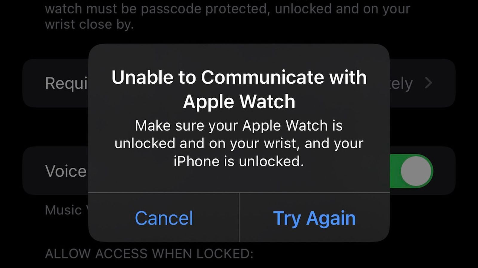 Notification sent to alert users that they can&#039;t unlock their iPhone 13 series phones with Unlock with Apple Watch - Annoying bugs are affecting the 5G iPhone 13 series and the latest iPad tablets