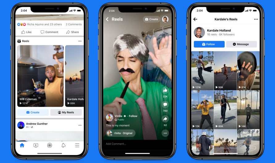 Facebook Reels experience - Facebook’s take on TikTok, Reels is now available in the US