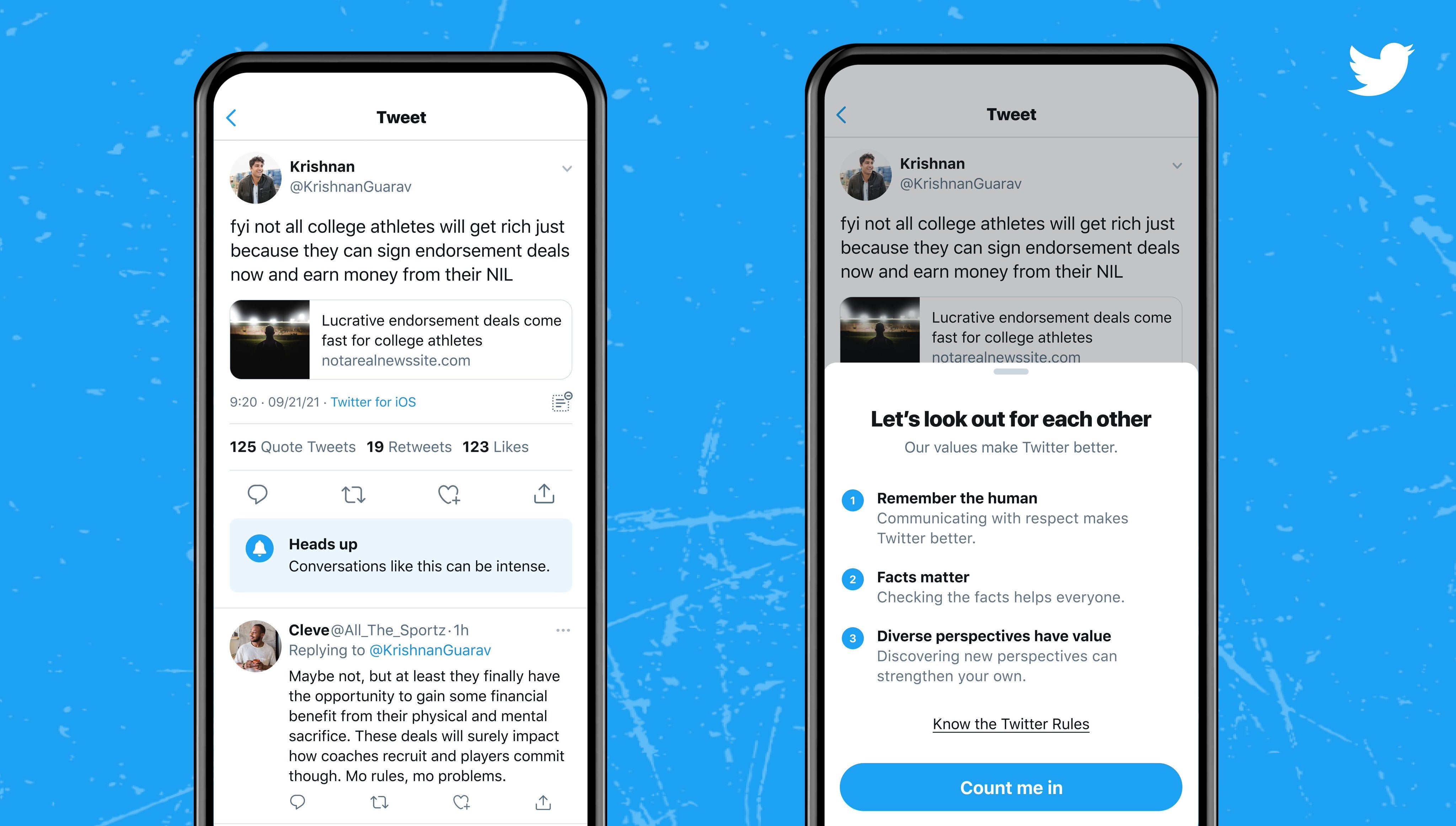 Twitter working on a &quot;heads up&quot; warning for conversations that are getting heated