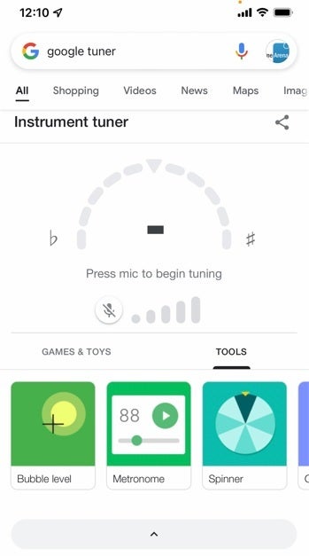 Search for Guitar tuner using your Google Search app and you&#039;ll have a chromatic tuner at your fingertips - With a new feature added yesterday, Google Search becomes a guitar player&#039;s best friend