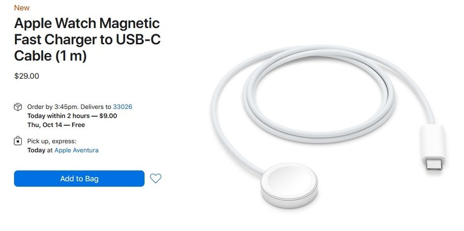 If you lose the charging cable for your Series 7 Apple Watch, you'll be able to buy a new one from the online Apple Store - Cables from older Apple Watch models won't deliver fast charging to the Series 7 timepiece