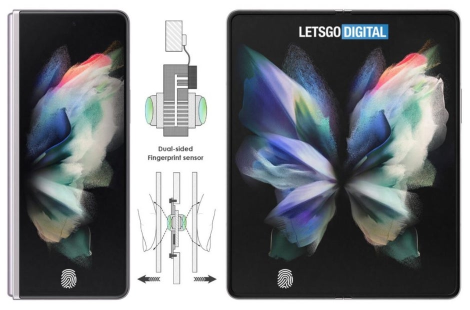 How Samsung's dual fingerprint scanner will work on a foldable device - Samsung seeks a patent protecting its dual-sided, under-display fingerprint sensor for the Fold 4 5G