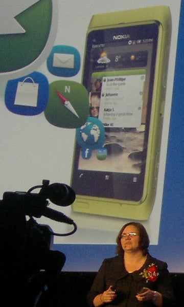 Jo Harlow presenting the refreshed Symbian^3 UI - Symbian^3 refreshed UI to bring updated homescreen, contemporary looks to the platform
