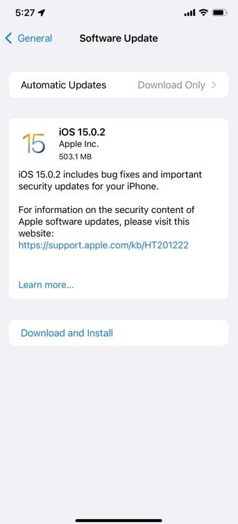 Apple drops iOS 15.02 to add a needed security patch and some bug exterminations - Apple wants you to install iOS 15.0.2, iPadOS 15.0.2 and watchOS 8.0.1 ASAP