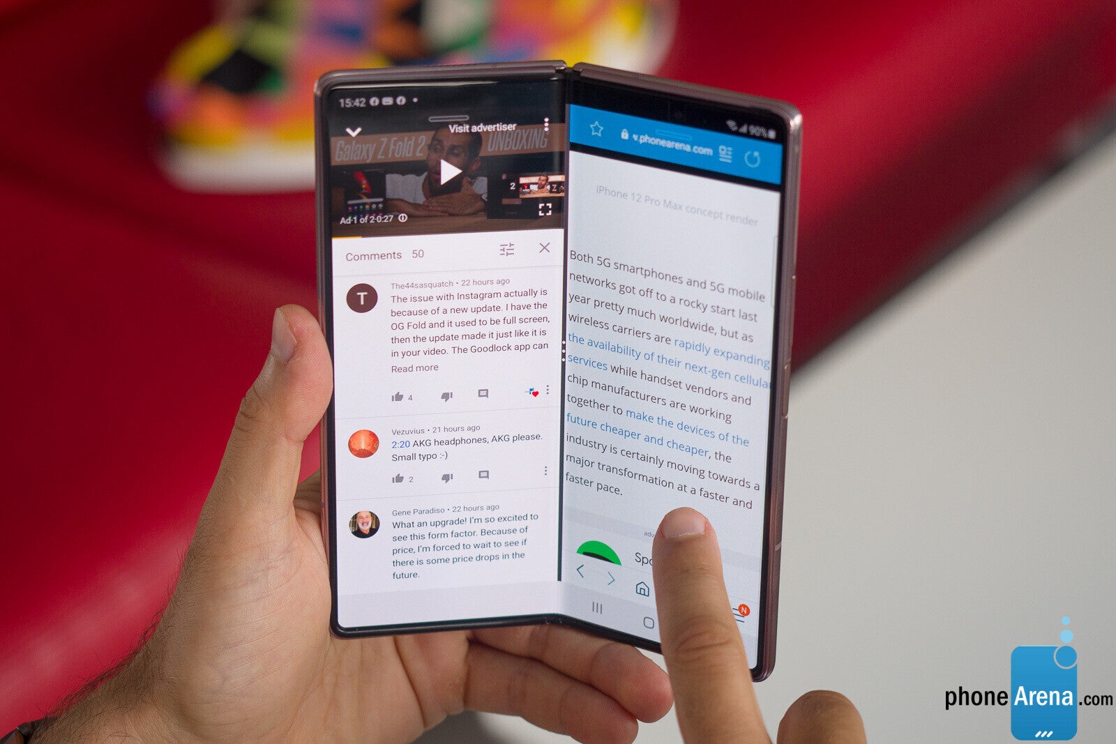 Split screen multitasking on the Galaxy Z Fold 3 - Will the Google Pixel Fold usher in a folding phone renaissance?