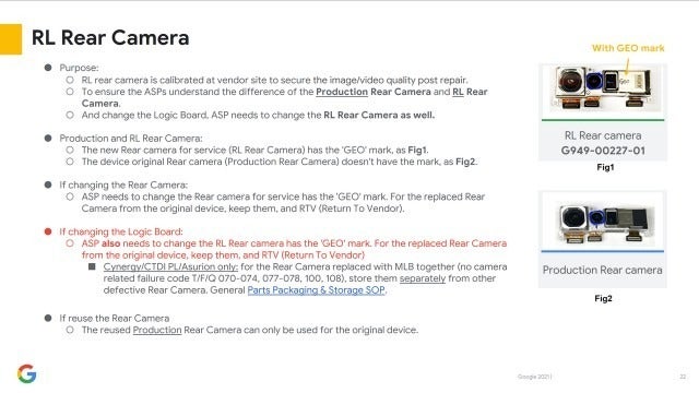 Pixel 6 Pro camera repair manual - Google Pixel 6 Pro camera repair manual and new benchmarks tip good and bad news