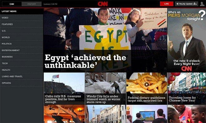 CNN&#039;s app for Android tablets running Honeycomb will keep you up to date with a multimedia centric design - CNN offers app for Honeycomb flavored Android tablets
