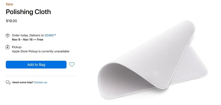 Este é o produto de baixa tecnologia que a Apple vende?  - A Apple adiciona US $ 19 Polishing Cloth à sua loja online