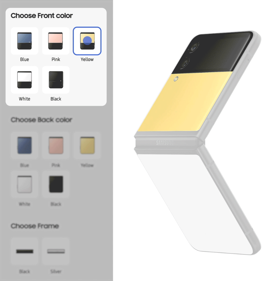 Samsung Bespoke Studio - Samsung announces Galaxy Z Flip 3 Bespoke Edition: 49 new color combinations in tow