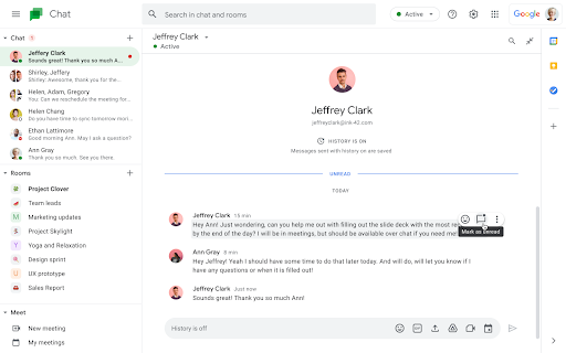 Google adds new “mark as unread” feature to Google Chat