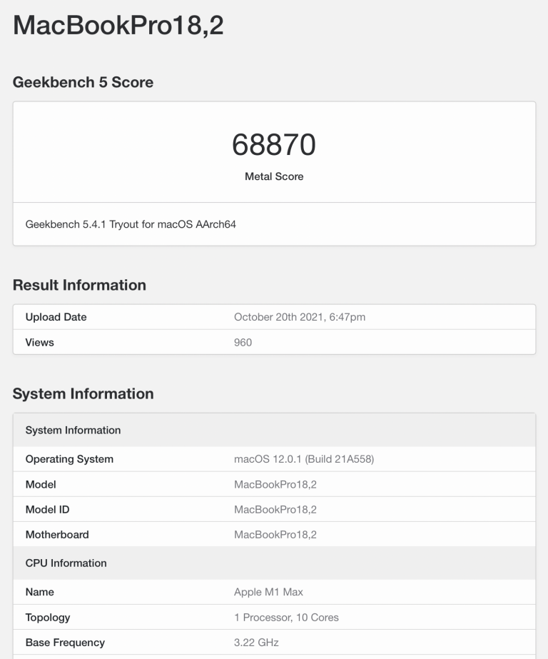 Benchmark GPU Apple M1 Max menunjukkan kinerja 3 kali lebih cepat dari generasi sebelumnya