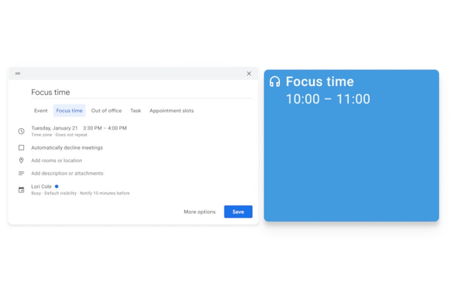 Google Calendar adds new feature: Focus Time