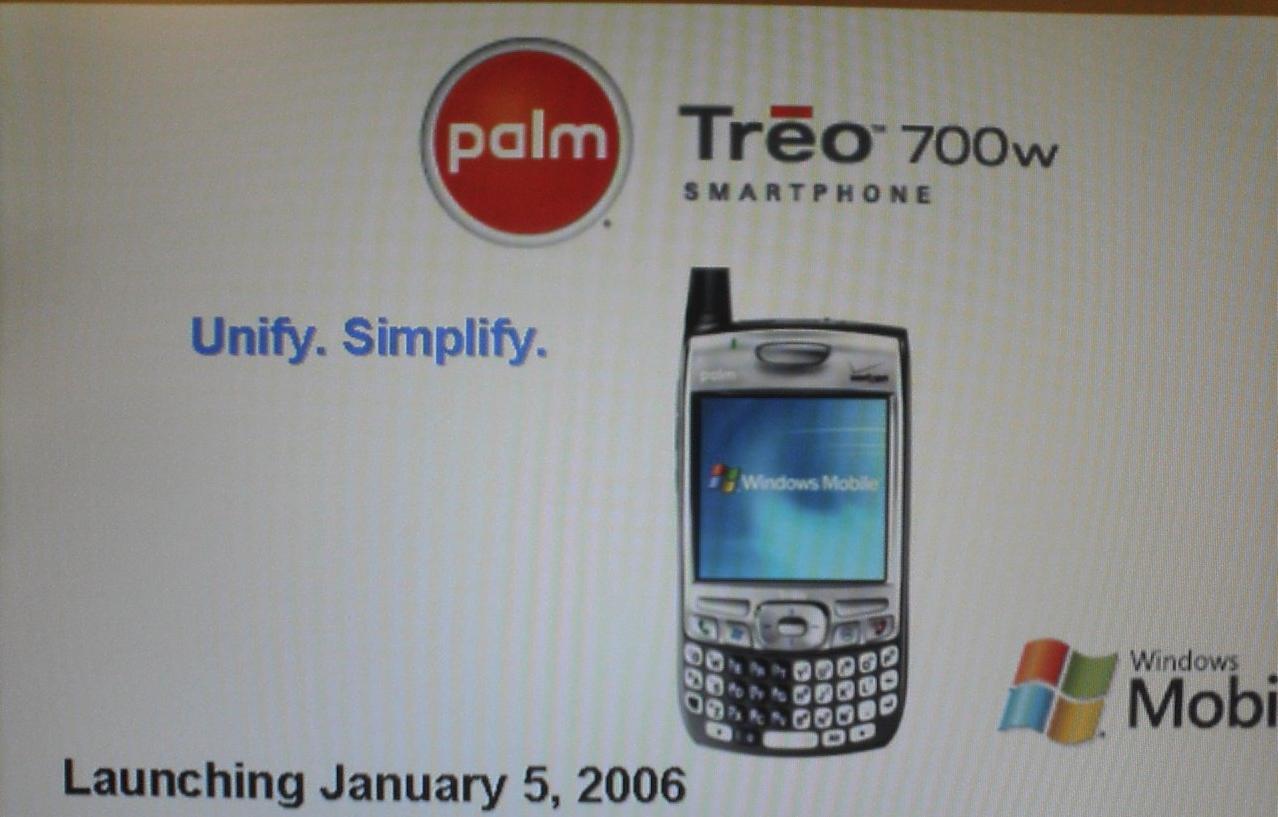 More details about the launch of Treo 700w 