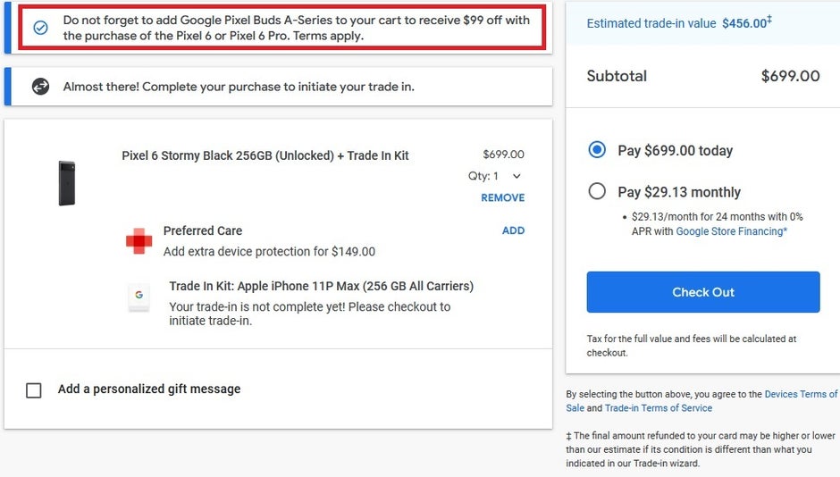 Google won't allow you to forget to redeem the offer giving you a pair of free Pixel Buds-A Series earbuds with the pre-order of a Pixel 6 model - Forget the free Pixel Buds you get with your Pixel 6 pre-order? No worries, Google's got your back