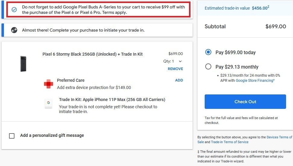 Google won&#039;t allow you to forget to redeem the offer giving you a pair of free Pixel Buds-A Series earbuds with the pre-order of a Pixel 6 model - Forget the free Pixel Buds you get with your Pixel 6 pre-order? No worries, Google&#039;s got your back