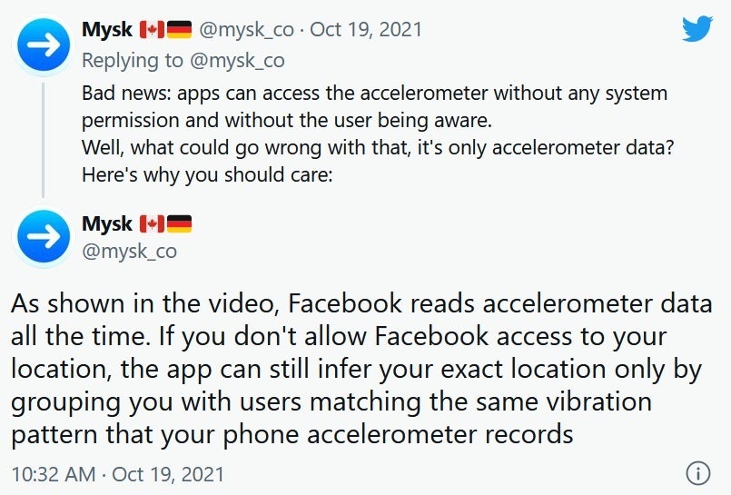 Researcher Tommy Mysk says that even if you don't give Facebook permission to access your location, it can use other information to figure out where you are - Security researchers say iPhone users should uninstall Facebook from their handsets