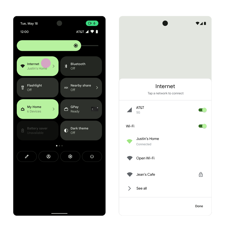 Google says the new Internet Panel in Android 12 is more intuitive