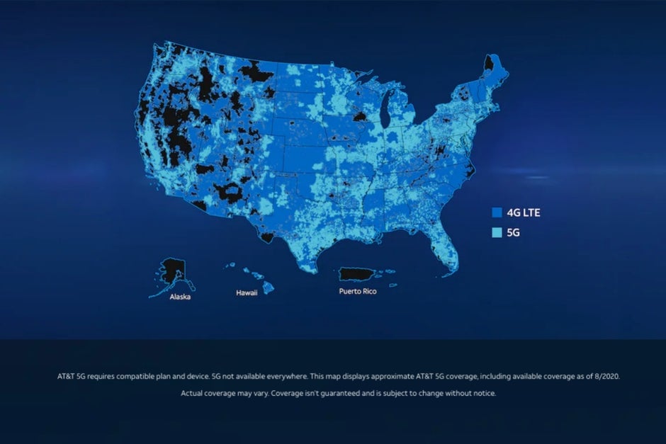 This latest coverage map depicts the availability of AT&amp;amp;T's low-band 5G service - Desperate to catch up to T-Mobile, AT&amp;T details big 5G+ expansion plans