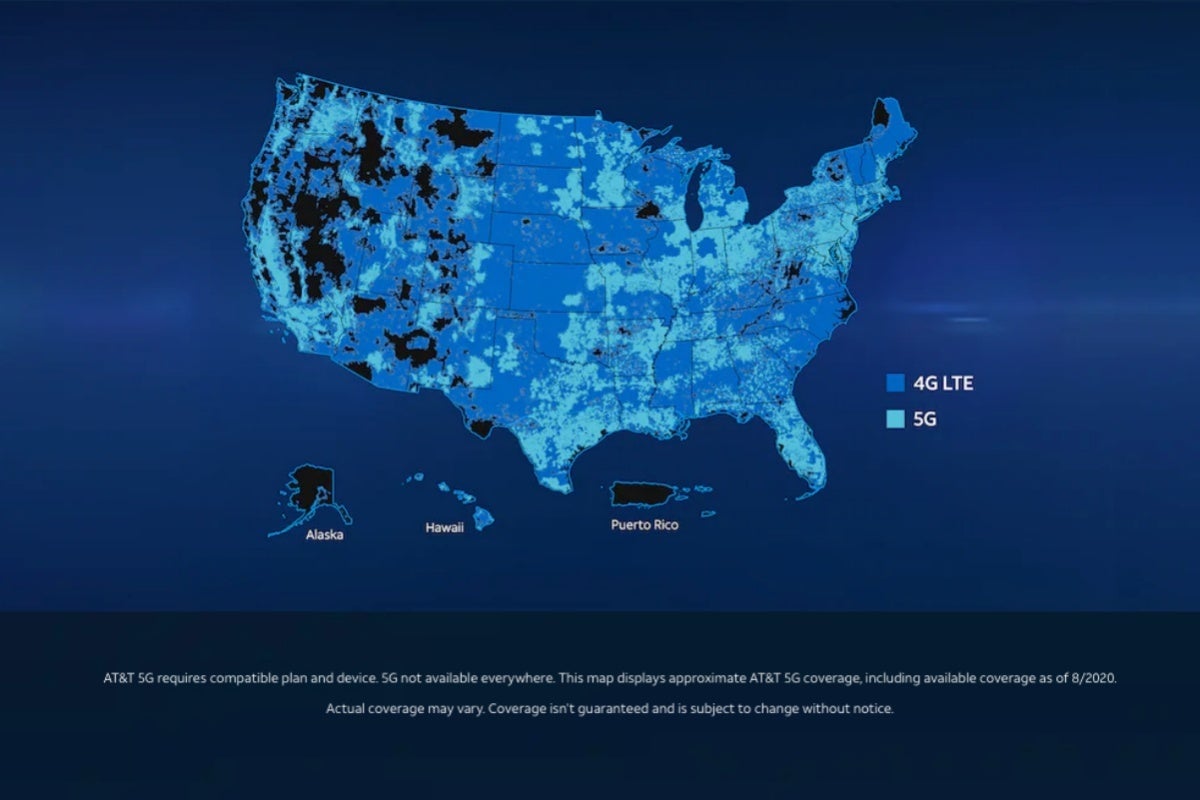 This latest coverage map depicts the availability of AT&amp;amp;T&#039;s low-band 5G service - Desperate to catch up to T-Mobile, AT&amp;T details big 5G+ expansion plans