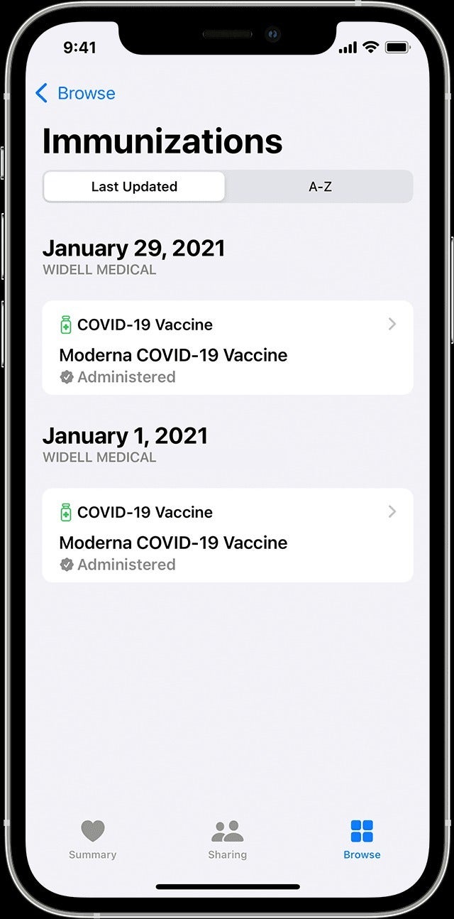 The verifiable vaccination record in the Health app can now be transferred to Apple&#039;s Wallet - Add your COVID-19 vaccination card to Apple Wallet in your iPhone
