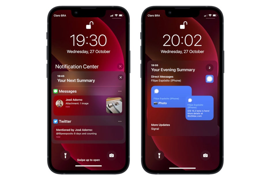 iOS 15.2 brings new Notifications Summary design