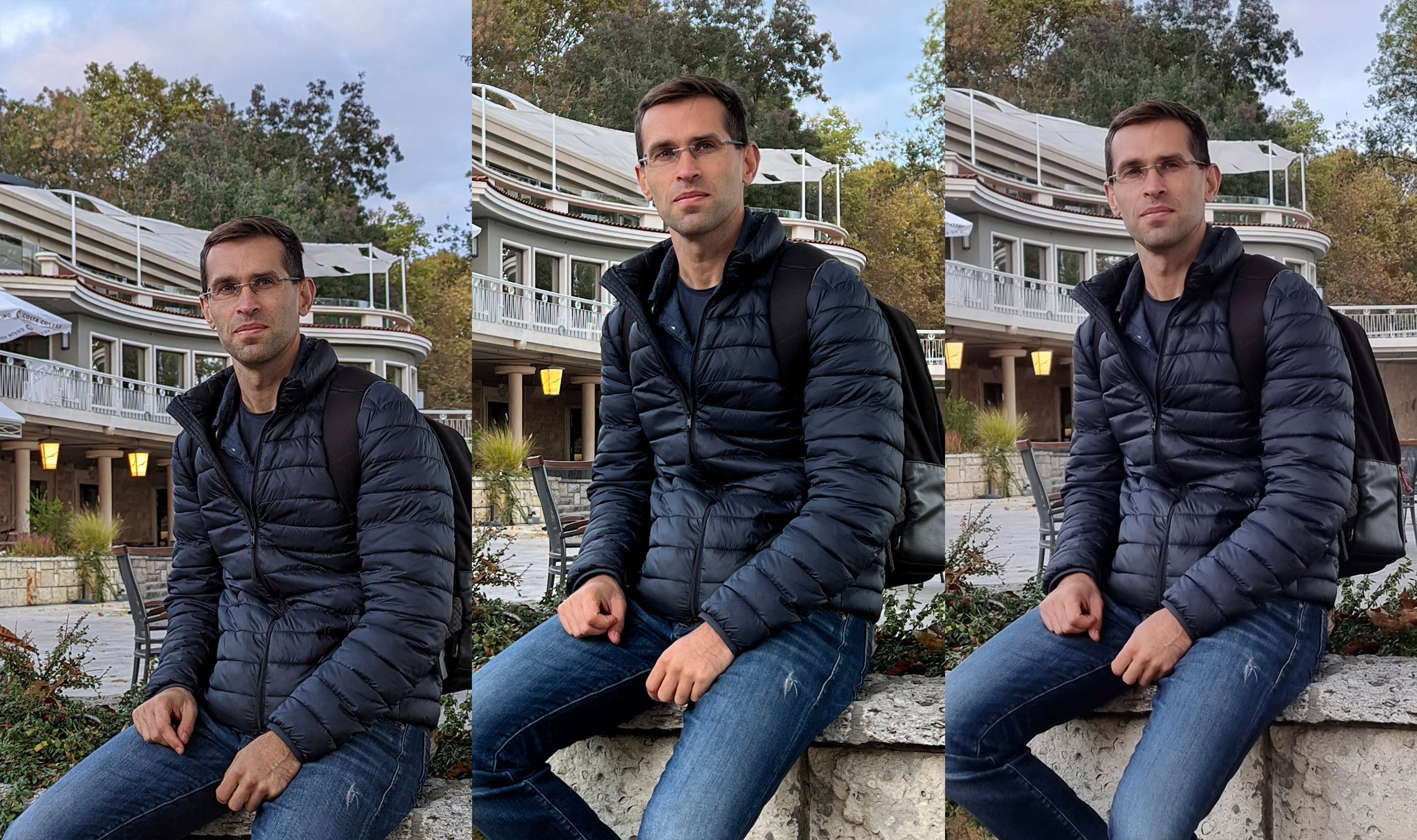 Crop from a photo, Pixel on the left, iPhone in the center, Galaxy on the right - Pixel 6 Pro vs iPhone 13 Pro Max vs Galaxy S21 Ultra: Camera Comparison