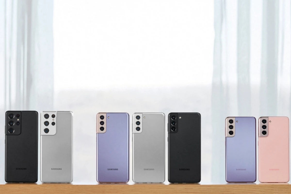 These are just a few of the S21 series color options - Late production start and full color roster tipped for Samsung's Galaxy S22 5G series