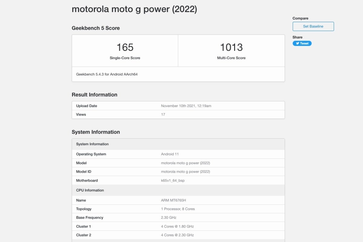 First Moto G Power (2022) benchmarks leave us profoundly unimpressed