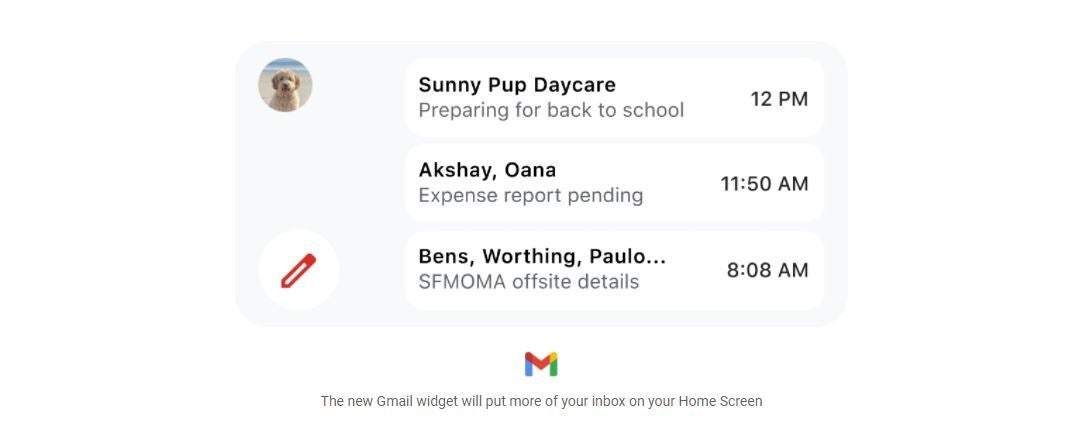 Google productivity apps update for iOS brings new Gmail widget, Google Meet picture-in-picture