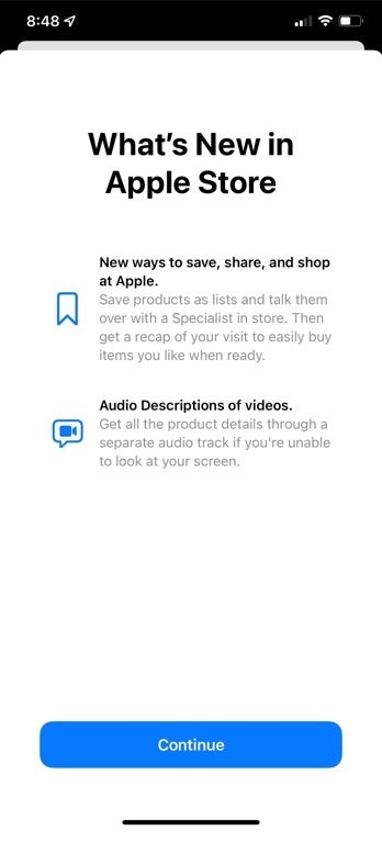Two new features were added to the Apple Store app - Update to Apple Store app allows you to share your deepest desires with Apple Specialists