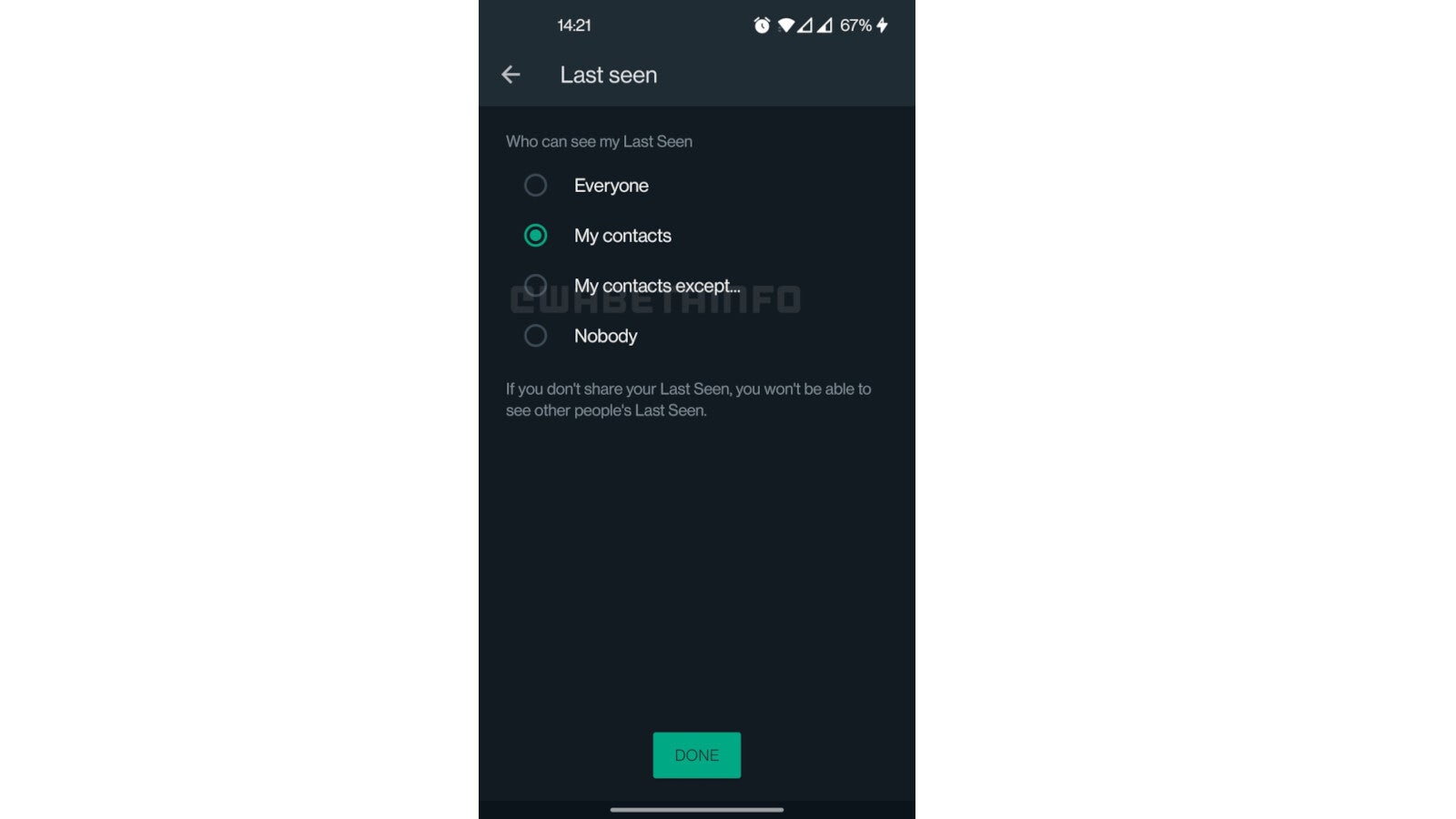 WhatsApp update allows you to choose who can view your Last Seen status
