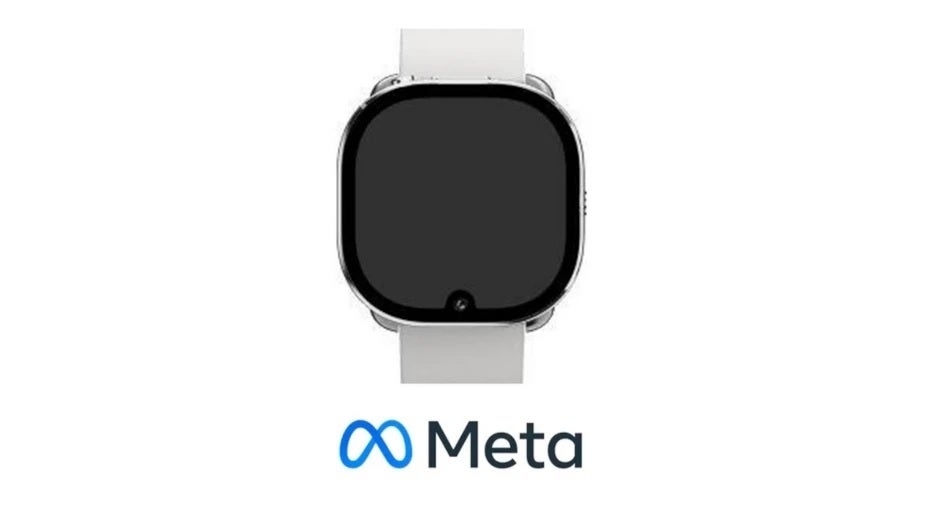 Leaked photo of Meta's rumored smartwatch. Note the camera on the bottom of the screen - Apple and Meta/Facebook war is coming according to Bloomberg's Gurman