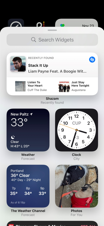 You can add the Shazam widget to the home screen on your iOS device - Update to Shazam makes the app more useful