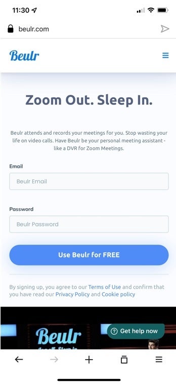 Beulr works right on your mobile browser - Update on Beulr, the site that lets you fake your attendance in Zoom meetings (VIDEO)