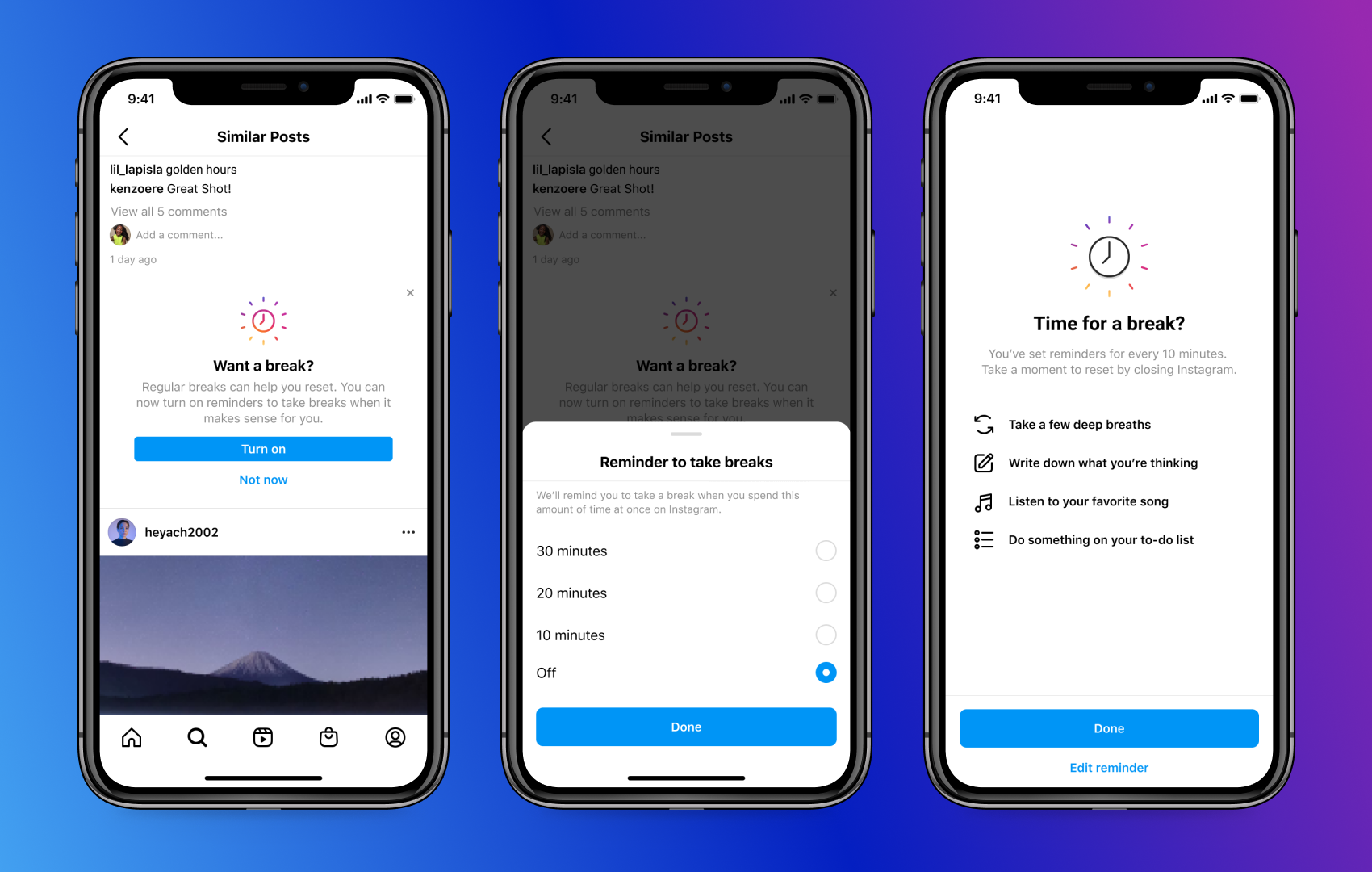 Instagram will let parents set time limits, urge teens to “take a break”