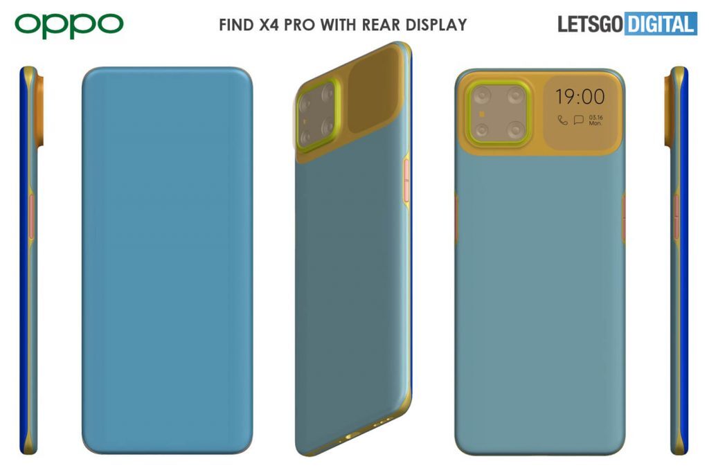 Official Oppo CAD renders showcase an elegant &#039;all-screen&#039; phone with rear display for selfies