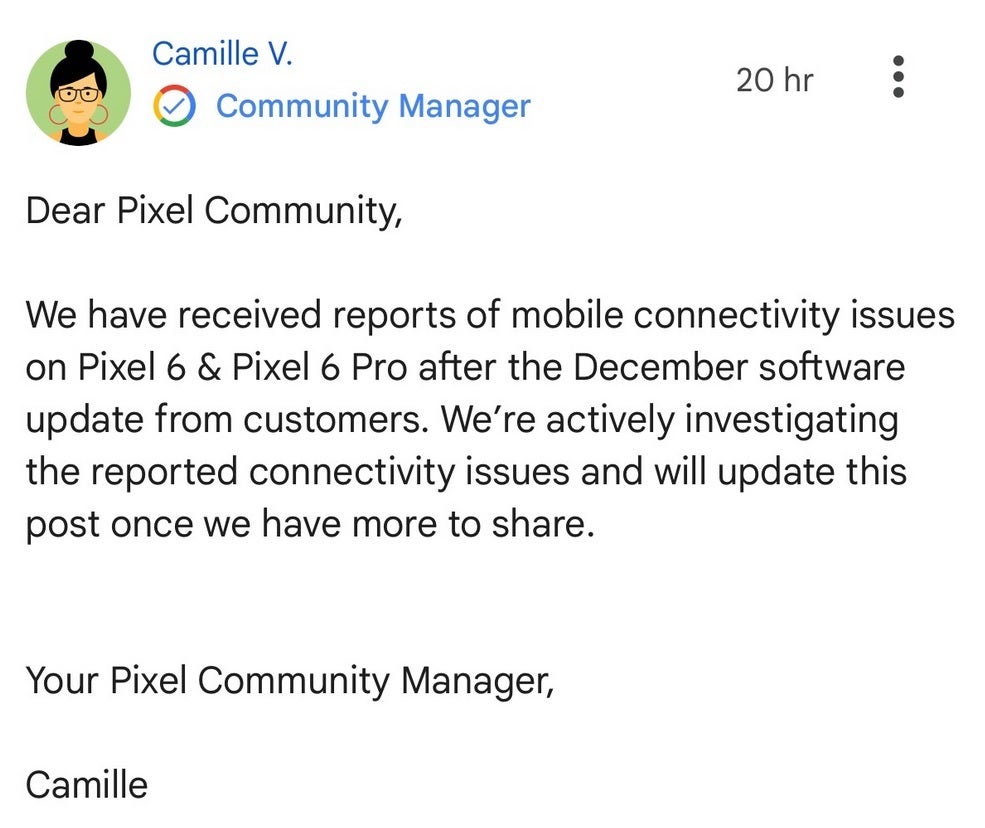 Googler says that the company will investigate recent connectivity issues - Google admits that 5G Pixel 6 series has connectivity bug as a new audio problem pops up