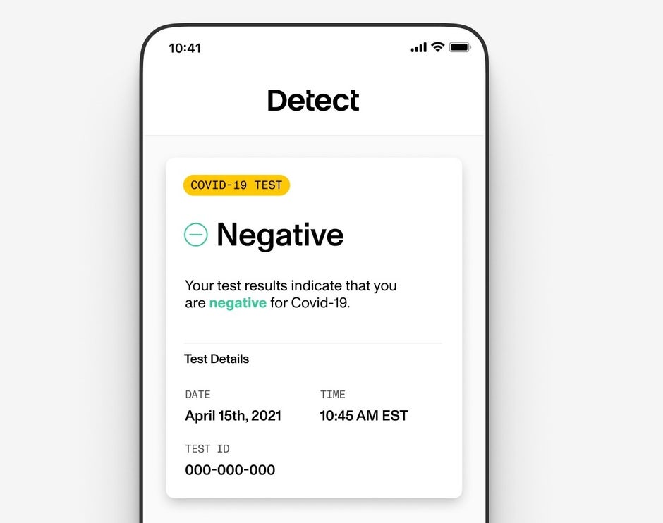 A negative test result using Detect - At home COVID test uses your Android or iPhone handset, a special app, and the Detect kit